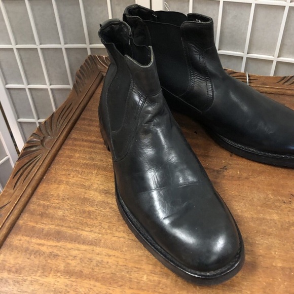 Vera GBX ,Men’s, Boots, Leather, Black, Size 10, To put, Round Toe.!